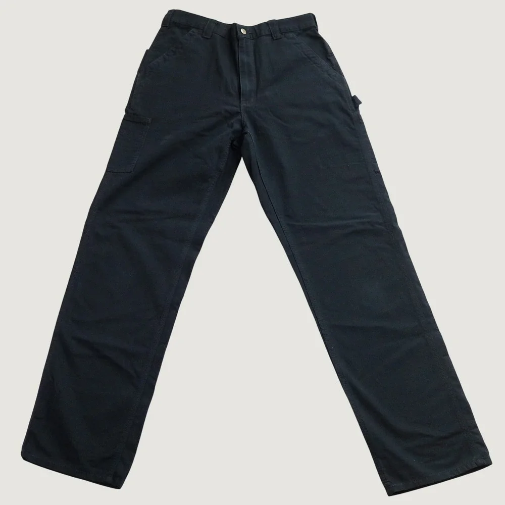 Carhartt B151-BLK Carpenter Pants Men 32x36 Black Cotton Canvas Utility Dungaree